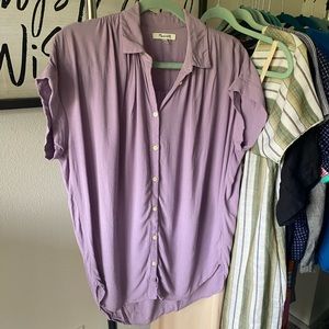 Madewell Lavender Button Up Blouse